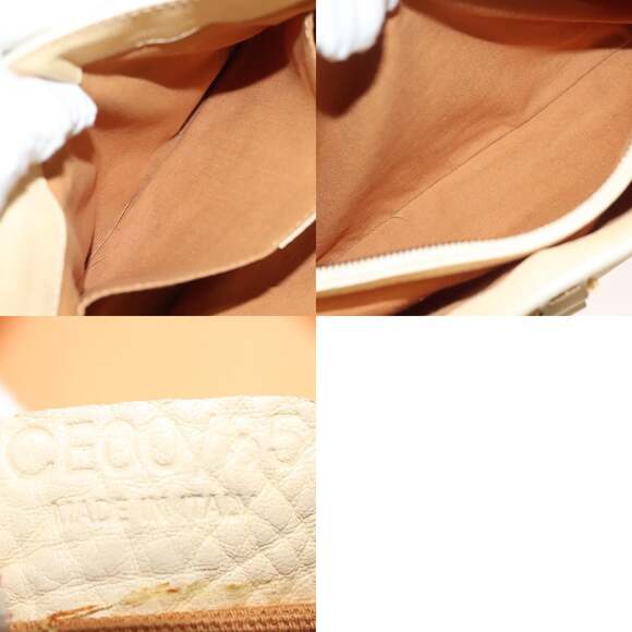 CELINE Boogie Hand Bag Leather Beige Gold - Picture 13 of 13